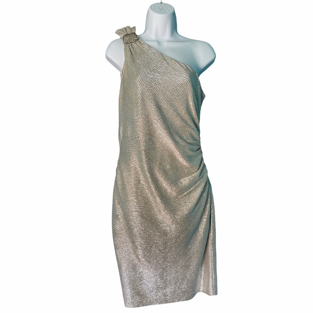 Liliana One-Shoulder Cocktail Party Dress, size 10